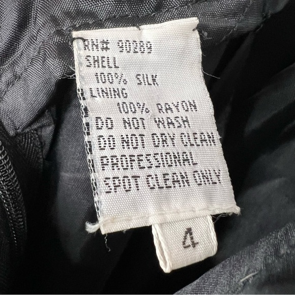 Vintage Beaded Sequined Gown Open Back Black Dress Sleeveless Strappy Tie Formal - Picture 3 of 7